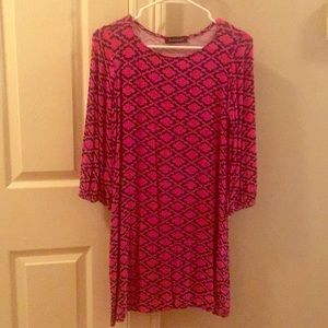 Hot pink and navy tunic
